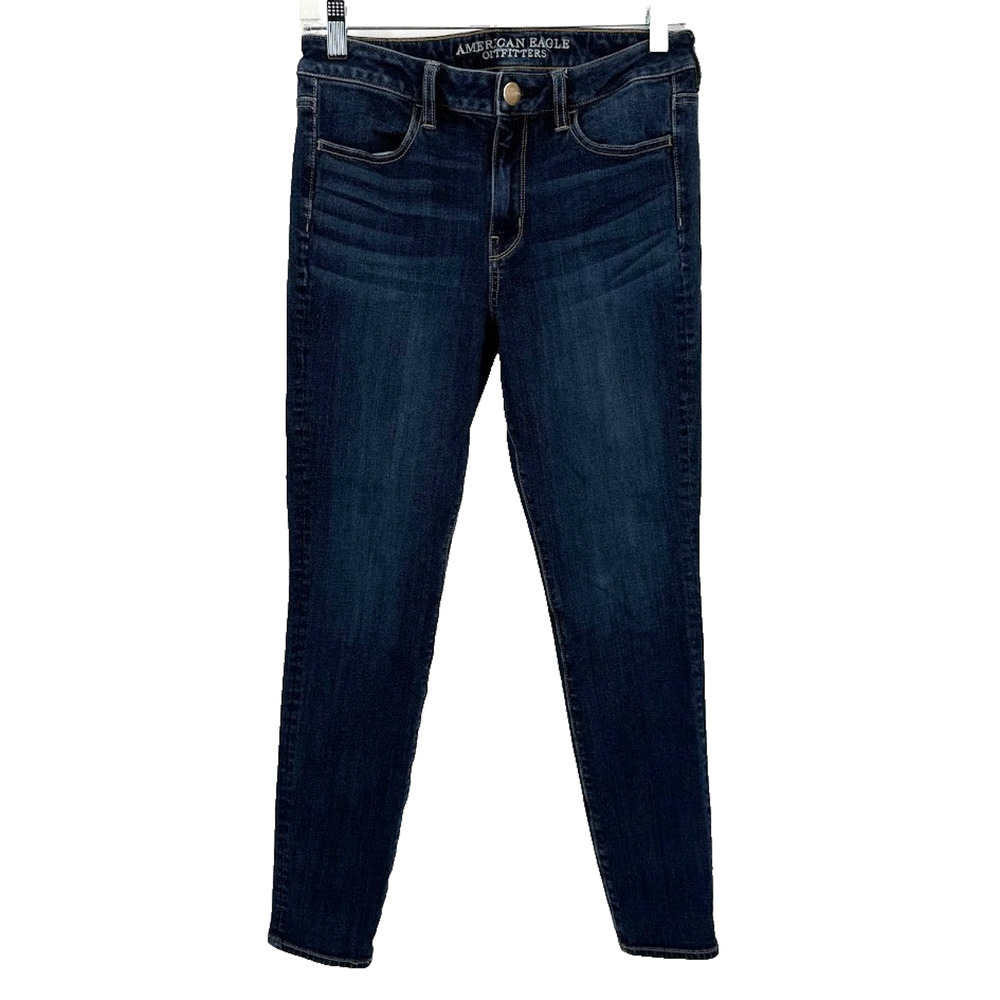 American Eagle Hi Rise Jegging Jeans Womens 8 Regular Dark Wash Stretch